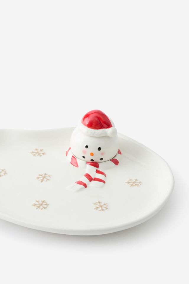 Christmas Platter, MELTING SNOWMAN