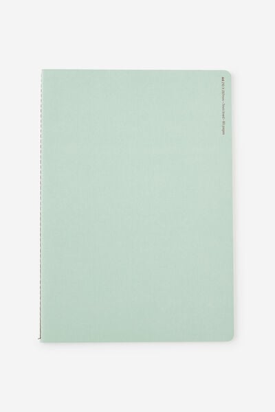 A4 Penpal Notebook, MINTY ESPRESSO