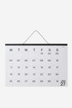 2027 A1 Monthly Calendar, BLACK/WHITE - example image 1