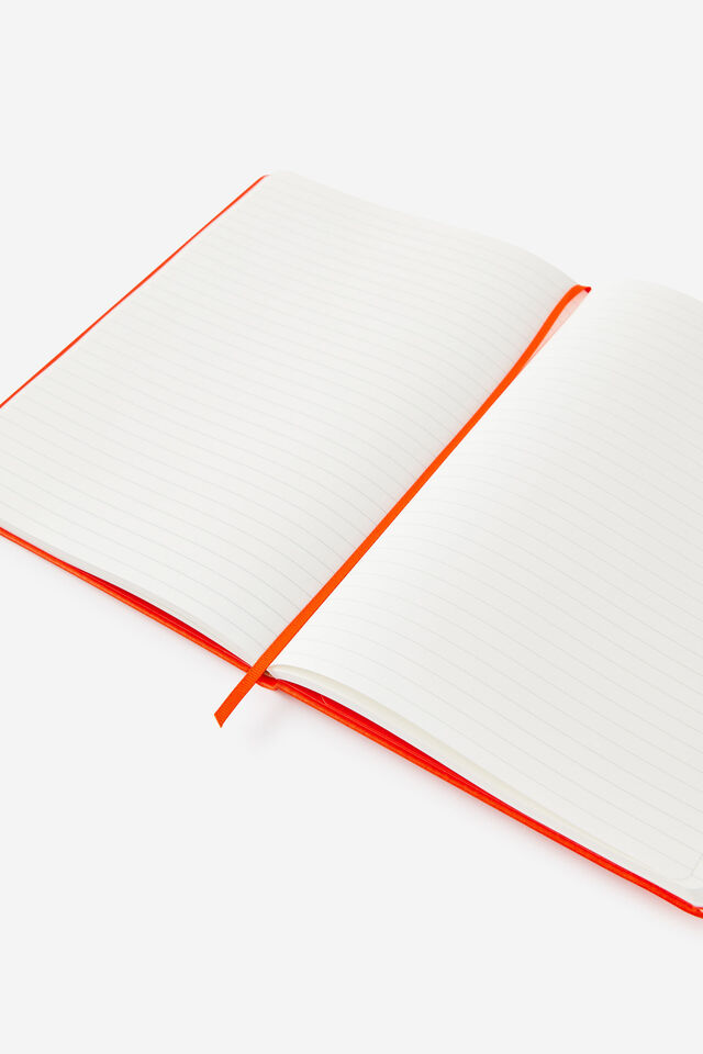 Personalised B5 Hard Cover Lined Notebook, LAVA RED
