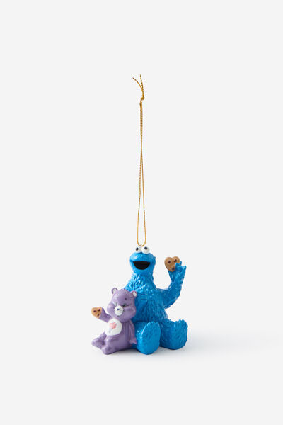 Collab Resin Christmas Ornament, LCN SS X CB COOKIE MONSTER X SHARE BEAR