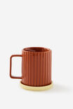 On The Go Mug With Lid, LIME & BURNT ORANGE - alternate image 2