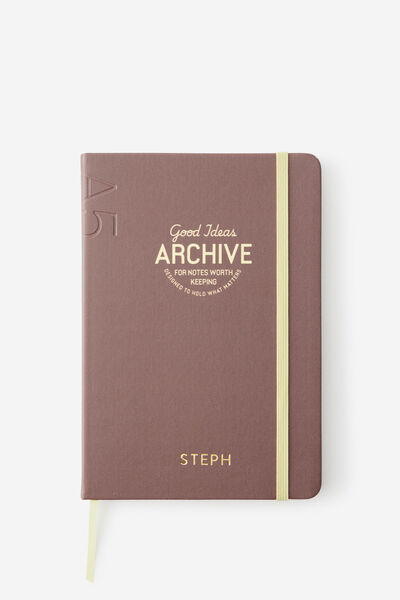Personalised A5 Hard Lined Notetaker Notebook, ESPRESSO GOOD IDEAS