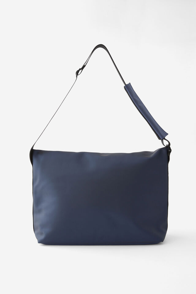 Metro Messenger Satchel, NAVY / METALLIC