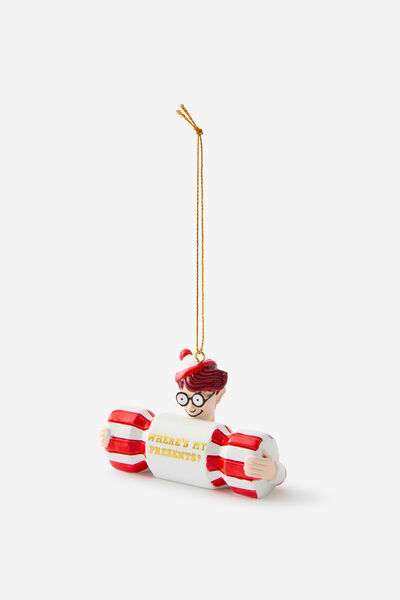 Collab Resin Christmas Ornament, LCN UNI WHERES WALLY