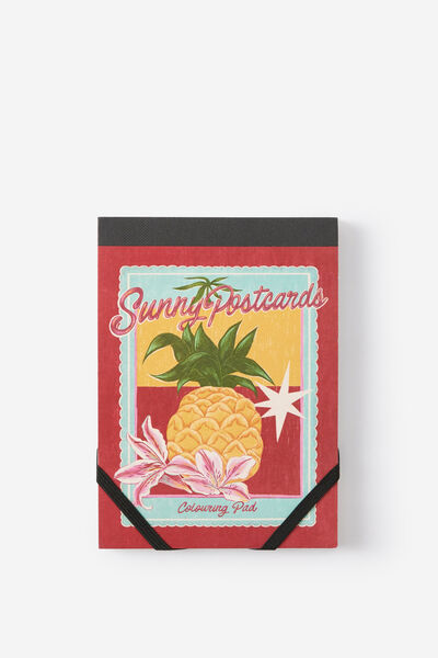 Mini Colouring Pad, SUNNY POSTCARDS