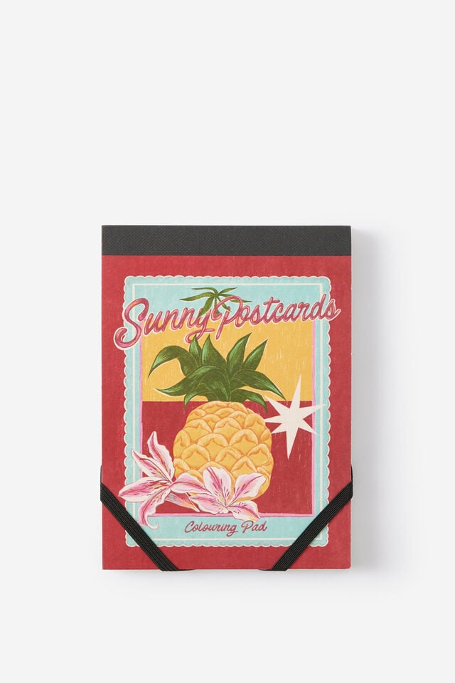 Mini Colouring Pad, SUNNY POSTCARDS