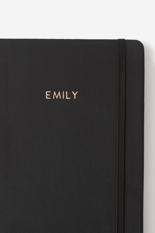 Personalised A5 Buffalo Journal, BLACK