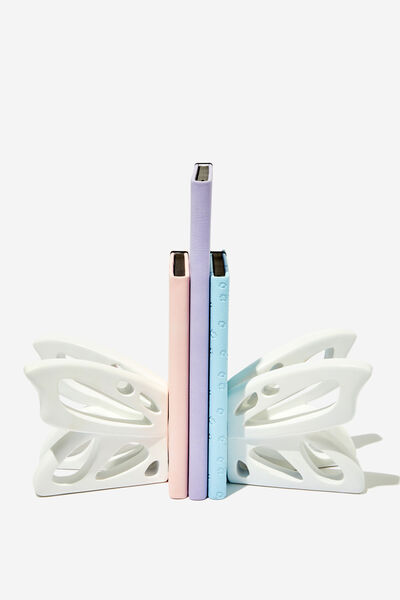 Blocked In Bookends, WHITE BUTTERFLY