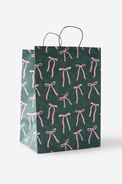 Gift Bag - Large, PINK BOWS