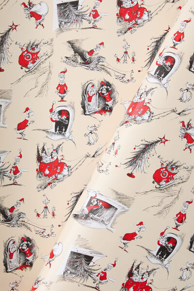 30M Christmas Wrapping Paper Roll, LCN DRS GRINCH CHISTMAS