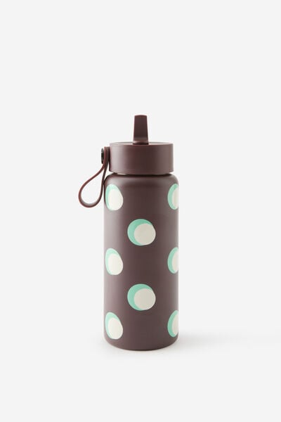 On The Move 350Ml Sipper Top, ESPRESSO POLKA
