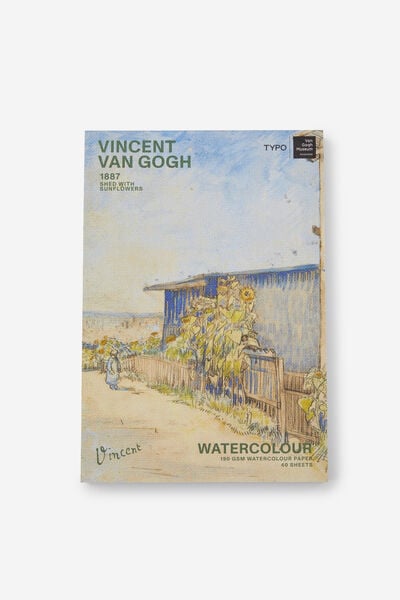 Premium A5 Stitch Bound Watercolour, LCN VAN GOGH SUNFLOWERS