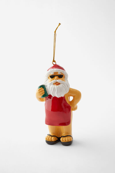 Oversized Resin Ornaments, BBQ SANTA