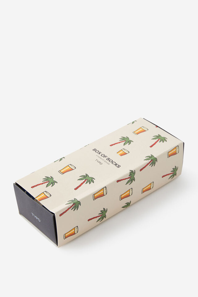 Box Of Socks, BEERS & PALM TREES (M/L)