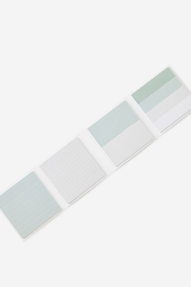 Sticky Note Booklet, TYPO GREEN