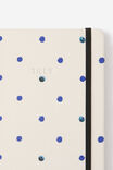 Personalised A5 Buffalo Journal, BLUEBERRY POLKA - alternate image 3
