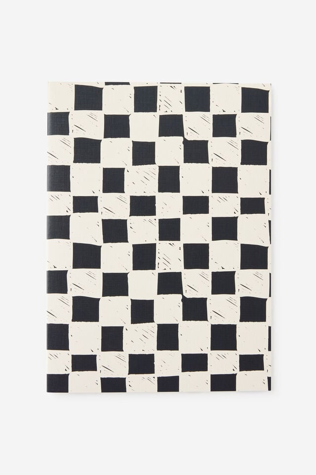 A4 3 Pack Lined Notebooks, SAUSAGE DOG CHECKS