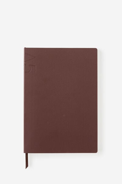 A5 Soft Lined Notetaker Notebook, ESPRESSO