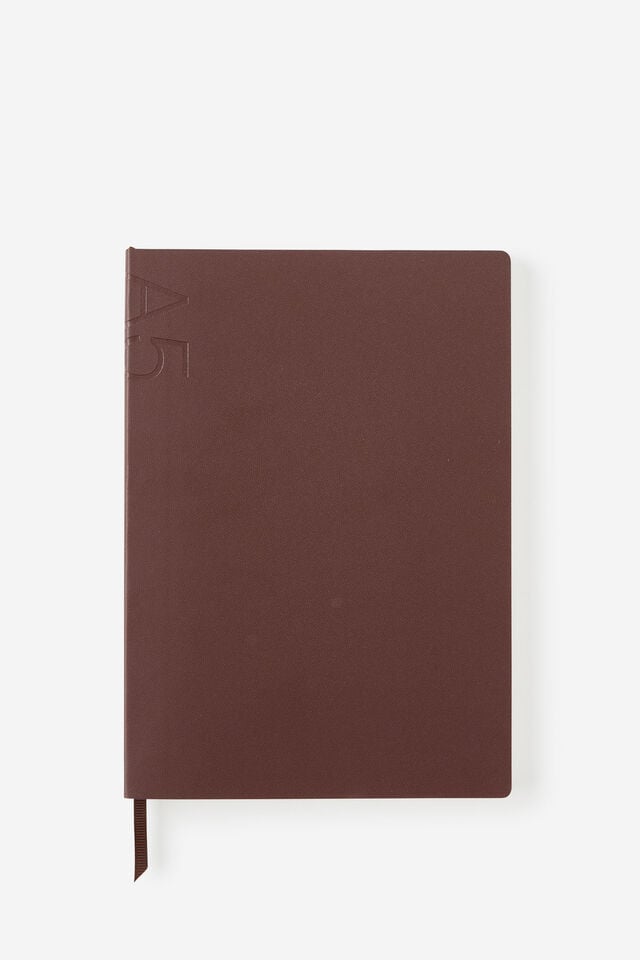 A5 Soft Lined Notetaker Notebook, ESPRESSO