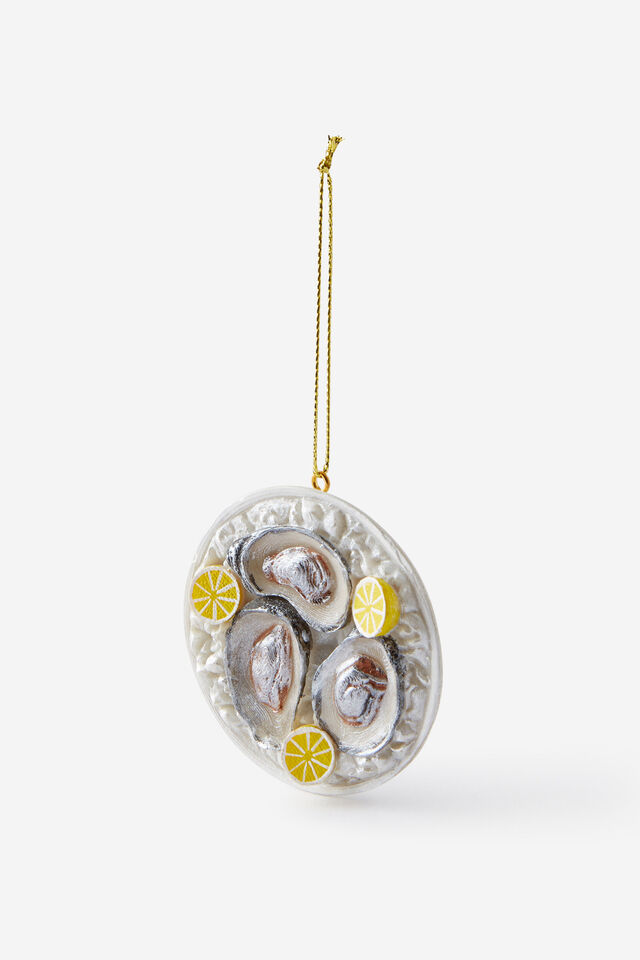 Resin Christmas Ornament, OYSTER PLATE