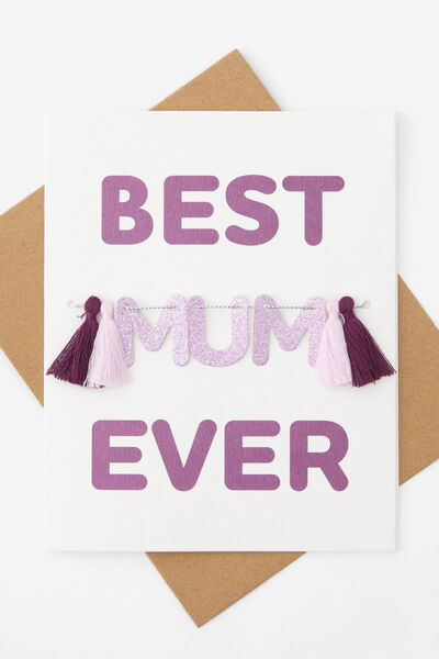 Luxe Tassel Cards, BEST MUM EVER