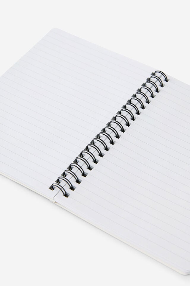 B6 Spiral Notebook, ESPRESSO PIN STRIPE