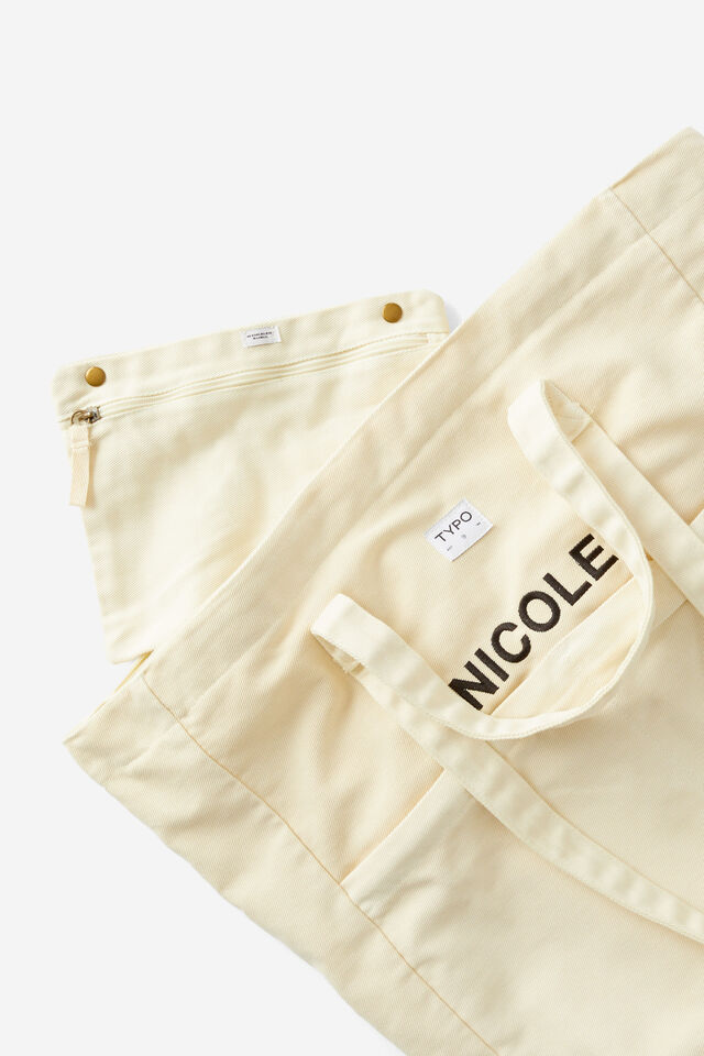 Personalised Wellness Tote Bag, ECRU