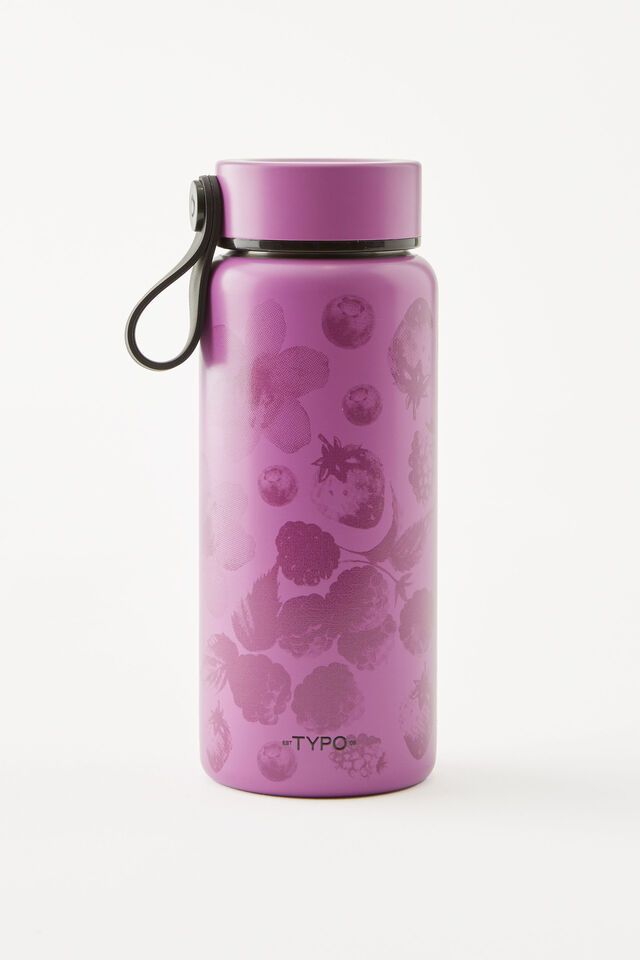 On The Move Drink Bottle 350ML 2.0, DIGITAL ORCHID BERRY BLOSSOM