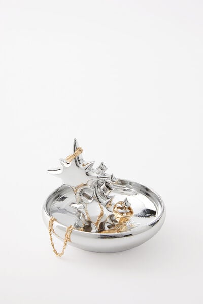 Chrome Trinket Tray, CHROME STARS