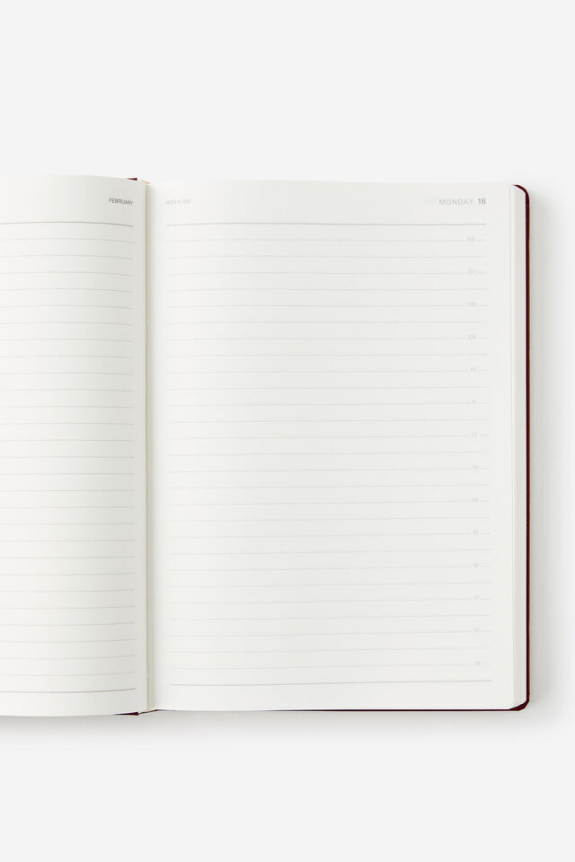 2026 B5 Daily Hard Metro Diary, Cabernet