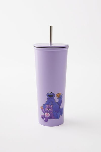 Collab Metal Smoothie Cup, LCN CST CBxSS SHARE BEAR AND COOKIE MONSTER