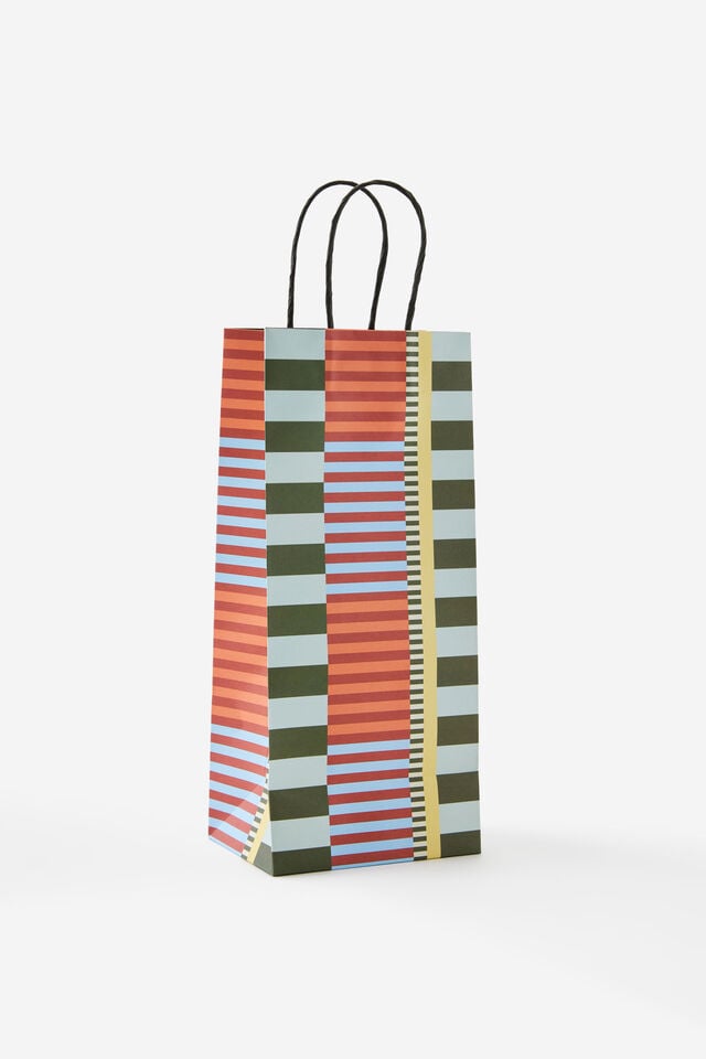 Gift Bag - Slim, COLOUR BLOCK STRIPE