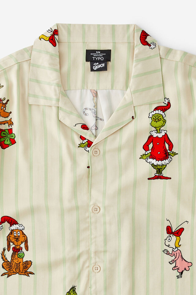 Grinch Christmas Party Shirt, LCN DRS THE GRINCH ECRU