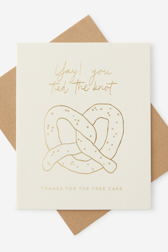 Premium Wedding Card, YOU TIED THE KNOT EMBOSS