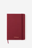 Personalised A5 Hard Lined Notetaker Notebook, CABERNET - example image 1