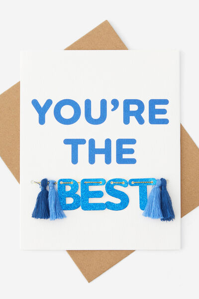 Luxe Tassel Cards, YOU RE THE BEST