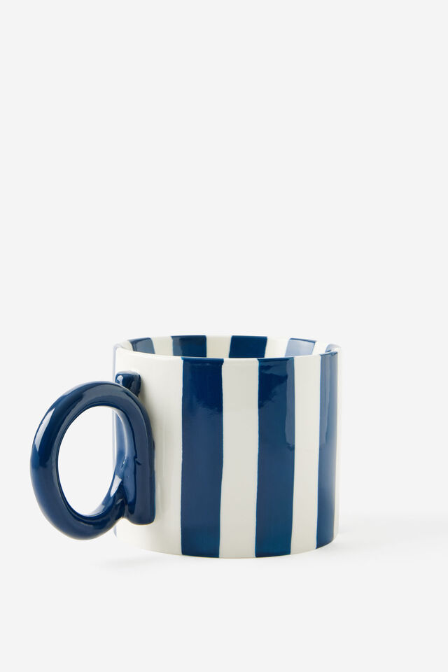 Loop Handle Mug, NORTH SEA & ECRU