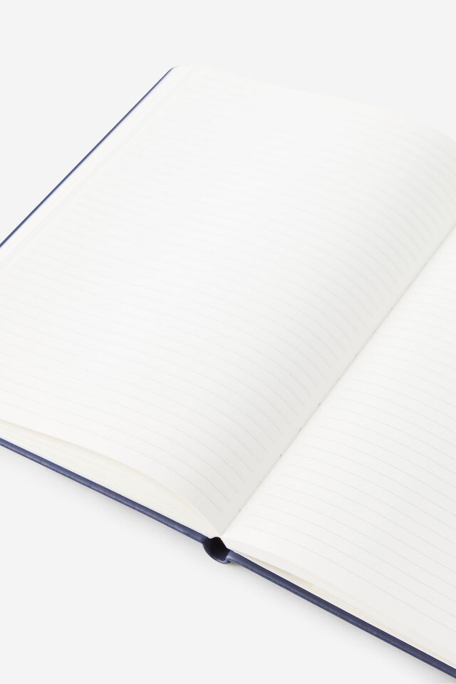 Personalised Metro B5 Hard Lined Notebook, Midnight Ink