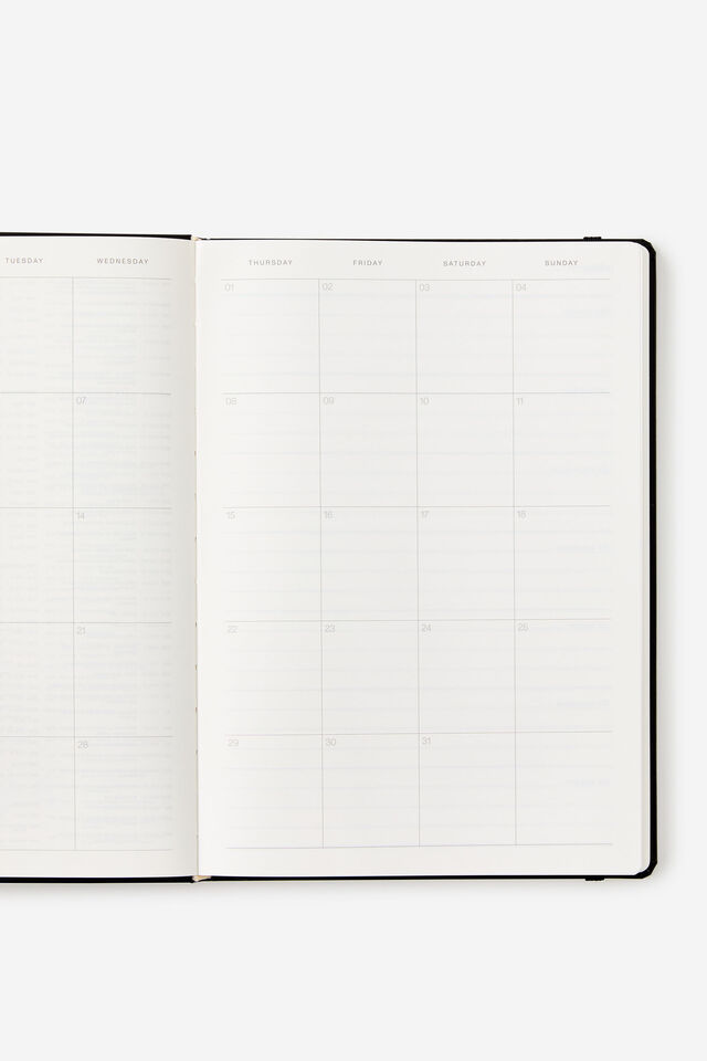 2026 B5 Weekly Hard Metro Diary, Black