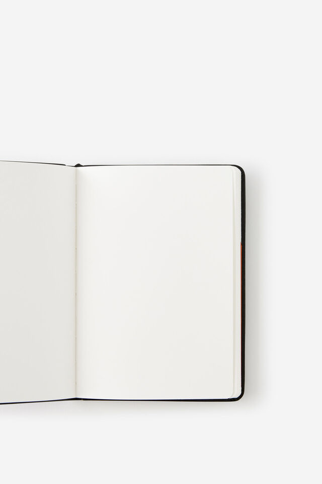Personalised B6 Hard Cover Plain Notebook, BLACK