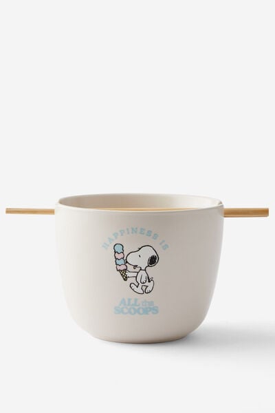 Collab X Feed Me Bowl, LCN PEA SNOOPY ALL THE SCOOPS