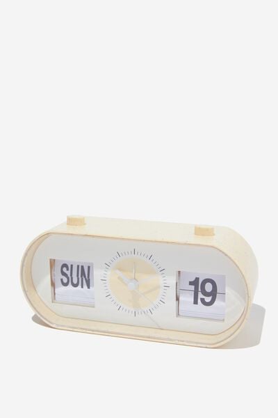 Flip Clock V2.0, ECRU SPECKLE