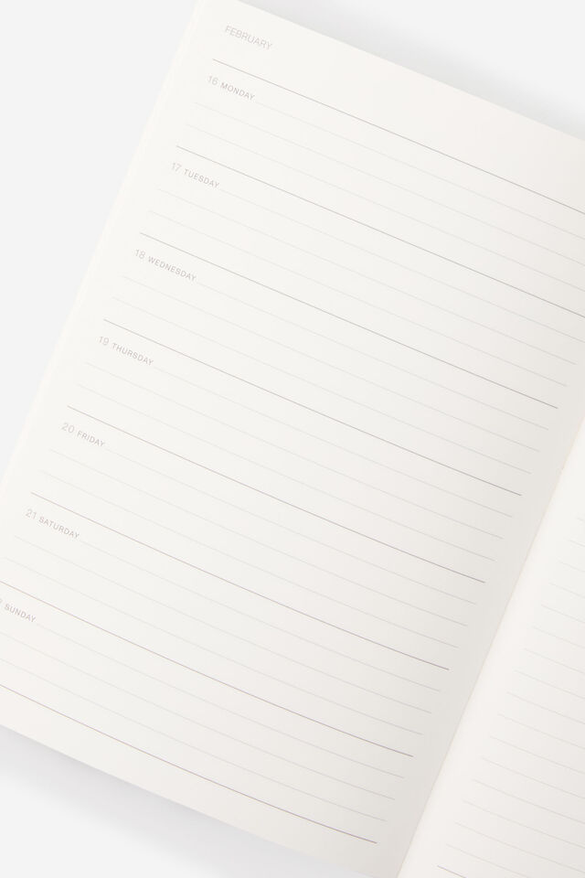 2026 B5 Weekly Soft Metro Diary, Ditsy Pansy Pink Clay