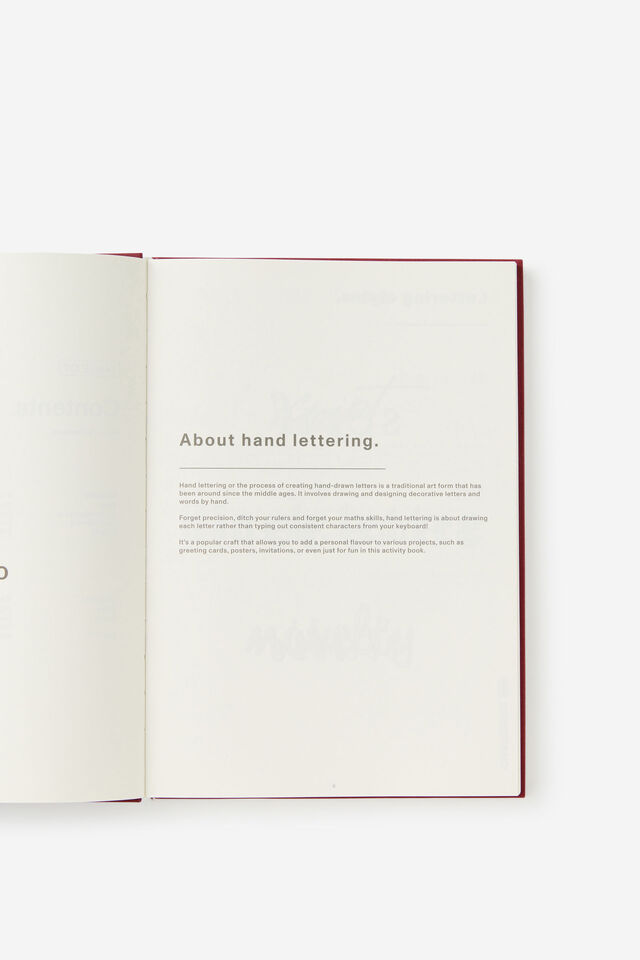B5 Activity Journal, HAND LETTERING