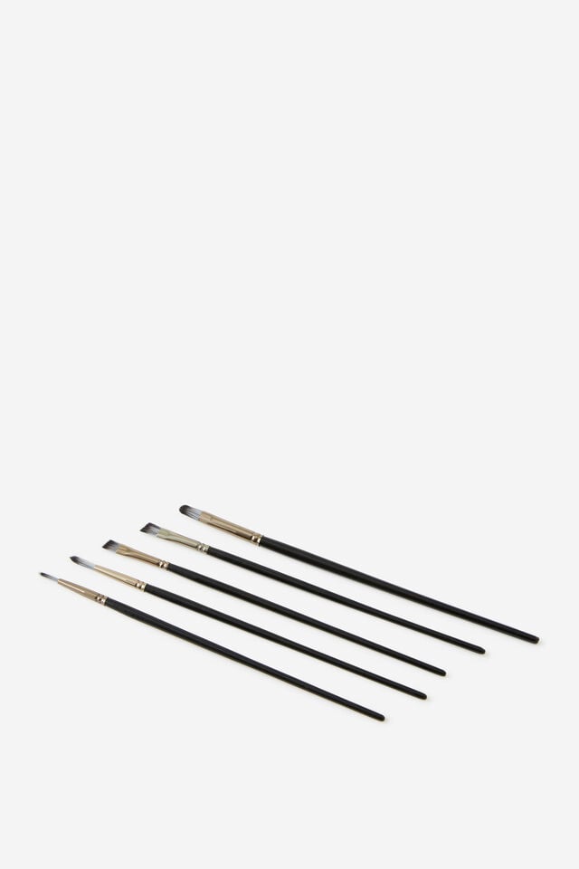 Gouache Paint Brushes 5Pk, MULTI