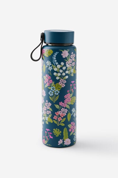 On The Move 500Ml Drink Bottle 2.0, WILDER FLORAL SPACED/NORTH SEA