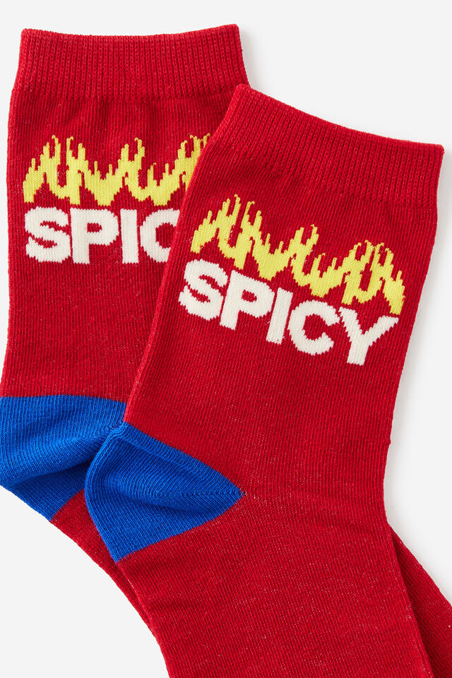 Mid Crew Socks, SPICY RED