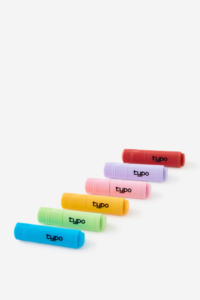 Mini Highlighters Ice Cream 6Pk, PASTELS