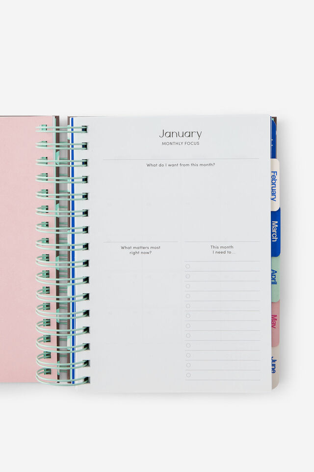 2027 A5 Daily Bright Days Diary, ESPRESSO POLKA
